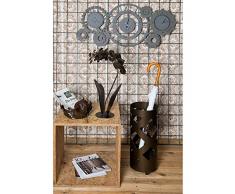 Arti e Mestieri Fuso Meccanico Horloge murale fuseaux horaires chiffres romains, couleur Sable Bronze