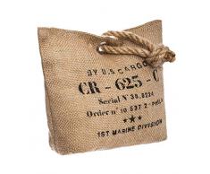 Atmosphera - Cale Porte en Jute Imprimé 25 x 18 cm Vintage loft