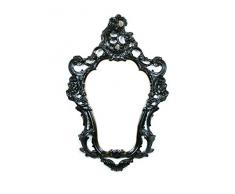 Ideacasa Miroir noir style baroque Louis XVI imitation vintage 75 x 49 cm