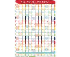 Grand calendrier mural scolaire A1 2020-2021 840x600mm rayures