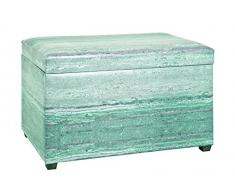 Haku Moebel 30185 Coffre de Rangement Bois MDF/Tissu Synthétique/Cuir Gris 40 x 65 x 42 cm