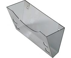 helit support mural pour porte revue, gris transparent