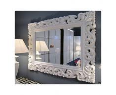 Lnxp Miroir Mural Style Baroque Blanc Antique 90 x 70 Florenza UVP 499€ Woe
