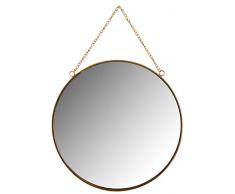 AUBRY GASPARD Miroir Mural Rond en métal doré Ø 25 cm