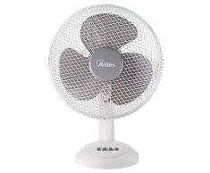 Ardes AR5BR30 Ventilateur de table Brisa 30, 3 pales 30 cm avec oscillation et inclinaison réglable, 3 vitesses, 40 W, blanc