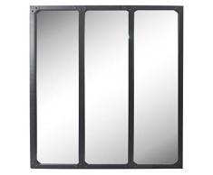 EMDE Miroir Industriel 3 Bandes Noir 60X80CM