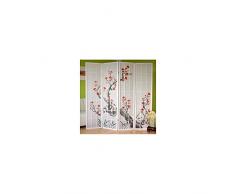 Décoshop26 Paravent 4 Panneaux Japonais en Bois Blanc 176x175 cm PAR06017