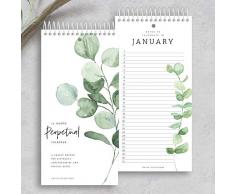 Bliss Collections Calendrier perpétuel pour anniversaires et anniversaires de mariage, 12 mois de verdure, Journal pour les jours importants et spéciaux, Organisateur de date à suspendre au mur