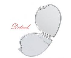 DIYthinker English Citation Design Sorcière Brew Coeur Miroir Compact Maquillage Portable Mignon Cadeau Miroirs de Poche à la Main Multicolor