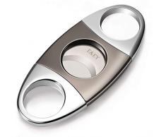 E&EY Coupe-cigares en acier inoxydable double lame guillotine