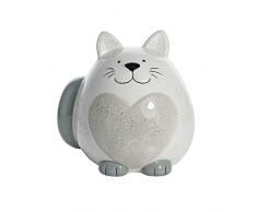 SPOTTED DOG GIFT COMPANY Tirelire Chat, Tirelire en Céramique Chat Blanc, Cadeau pour Enfant Adulte Amoureux des Chat