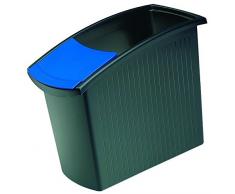 HAN 1840-13 Corbeille à papier rectangulaire Mondo 18 l en plastique 194 x 345 x 450 mm (Noir) (Import Allemagne)