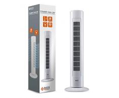 Dutch Originals Ventilateur Colonne avec Bouton de contrôle, Ventilateur Tour 50 W 3 Vitesses, Climatiseur Colonne oscillant et Silencieux, Chambre Salon