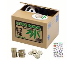 Tirelire Panda électronique Pour Enfants et Adultes - Tirelire Avec Patte de Pandas Pour Pièces - Tirelire Drôle Pour Petite Monnaie - Petite Caisse Dépargne électrique - Tirelire - Tirelire Panda