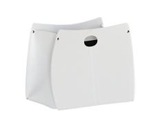 VANDA: Porte-Revues en Cuir Couleur Blanc, Porte Journaux, Sac de Rangement, Range-Revues Made in Italy by Limac Design