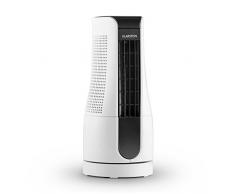 Klarstein Skyscraper Office - Mini Ventilateur Colonne, 2 Niveaux de Vitesse, Oscillation commutable, Minuteur, Consommation dénergie de Seulement 16 W, Blanc
