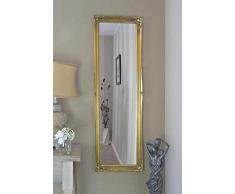 124,5 x 40,6 cm Grande Taille 122 cm x 40 cm Doré Ancien Motif Ornate Big Robe Miroir