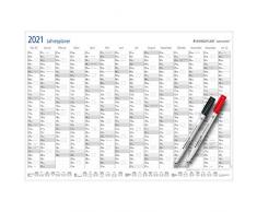 STAEDTLER Agenda annuel Lumocolor Set 2021 (calendrier mural sec nettoyable, édition spéciale), 641 JPAMZW