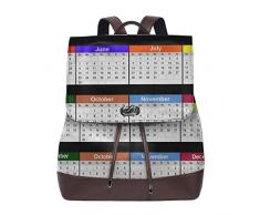 Sacs à Dos Femme Calendrier 2019 Cuir Cartable College Femme Sac A Dos Voyage Cartable Cuir Femme Sac A Dos Portable College Scolaire Ecole Sac Dos