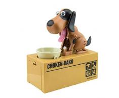 Xspmayday Tirelire Automatique Argent Étrange Manger Tirelire Banque Chien Cochon Tirelire Chien Financier (Color : 3)