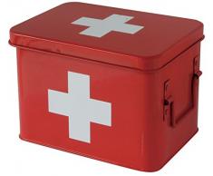 GELCO Design PHARMACIE Boite A PHARMACIE PM, Métal, Rouge, 22 x 15.5 x 16 cm