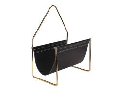 Porte-revues En Cuir Métal Pour Les Magazines, Catalogues Et Journaux Avec Poignée Range-revue Pour Livres, Tablettes, Journaux,Black