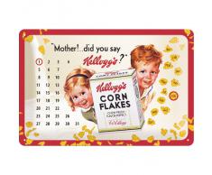 Plaque metal Kellogg's Calendrier Perpetuel