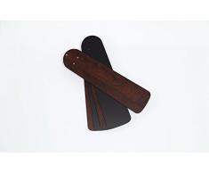 Westinghouse 7215440 Ventilateur de plafond Everett avec lampe en verre scavo pour 2 ampoules E27 60 W, mode été-hiver Espresso ø 132 cm