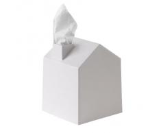 UMBRA Casa white. Boîte à mouchoirs Casa, en forme de maison, pour boîtes carrées. Coloris blanc