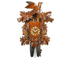 Horloge à coucou original de la Forêt Noire (certifié), 8 jours, mécanique, 7 feuilles, 3 oiseaux.