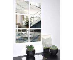 Lot de 8 carreaux à miroir auto-adhésifs Lot de miroirs à coller – 15 x 15 cm - 15 x 23 cm.