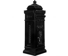 Boîte aux lettres sur pied, style antique anglais, aluminium inox, hauteur: 102,5 cm, coloris : gris anthracite, garantie: 3 ans