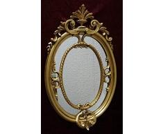 Artissimo C457 Baroque Miroir de Salle de Bain Ovale Doré 50 x 31 cm