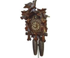 Pendule à coucou 5 feuilles, oiseau