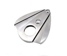 MINGZE cigares, Goutte deau Forme Coupe-Cigare en Acier Inoxydable Lames Doubles tranchants Super Ciseaux Guillotine pour la Plupart de Taille de Cigares, boîte-Cadeau Emballage