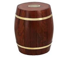 Shalinindia Tirelire sécurisée, épargnes, banques, Bois, Sculpture sur Bois à la Main par Artisan