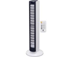 Iris Ohyama, Ventilateur Colonne / Tour Ultra-Puissant, Silencieux et Oscillant avec Télécommande - Woozoo - TWF-C82T, blanc / noir, 42 W, portée de 10 m