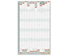 Boxclever Press calendrier 2020 2021 mural. Calendrier pour lannée scolaire 2020 2021. Format portrait, linéaire, en anglais. Planning mural d’août 2020 à juillet 2021. (Laminé)