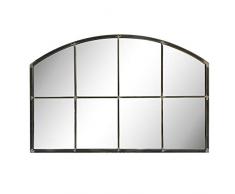 EMDE Miroir Industriel Arc Noir PATINÉ 120X80CM