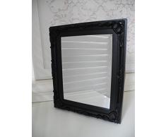 Sila Miroir Style Baroque Noir Vintage 28 x 23 cm