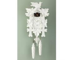 Pendule à coucou à quartz 5 feuilles, oiseau, piles incluses TU 350/20 Q weiss