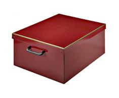 Kanguru BoÃ®te de rangement BAULOTTO BORDEAUX en carton recyclable pour ranger vÃªtements, armoire, joutes, borderaux grand/large dimension 50 x 40 x 24 cm