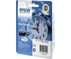 EPSON C13T27154010 T2715 cartouche d'encre 27XL réveil, Multi-Pack, 3 pièces, cyan / magenta / jaune