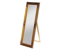Rococo by Casa Chic - Grand Miroir Mural sur Pied - Style Baroque Shabby Chic - 130 x 45 cm - Or