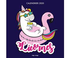 Calendrier mural Licornes 2020