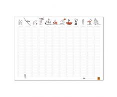 Meycard - planificateur annuel, calendrier d’anniversaire, DIN A4, lot de 3, indépendant de l’année.