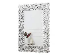 RICHTOP Miroir Murale Grand Rectangulaire Moderne Bois Noir Design avec Cristal Scintillant, Miroirs Decoration Fixé au Mur pour Salon, Chambre, Couloir, Cuisine, Argenté Miroir Maquillage 60 X 90 CM