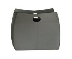 VANDA: Porte-Revues en Cuir Couleur Gris Tourterelle, Porte Journaux, Sac de Rangement, Range-Revues Made in Italy by Limac Design
