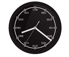 suhang Code Binaire décoratif Horloge Murale avec rétro-éclairage mathématiques nombres équation LED néon Signe Horloge Murale Enseignants Cadeaux éducatifs