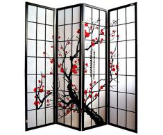 PARAVENT MODÈLE Branches de Cerisier, Noir